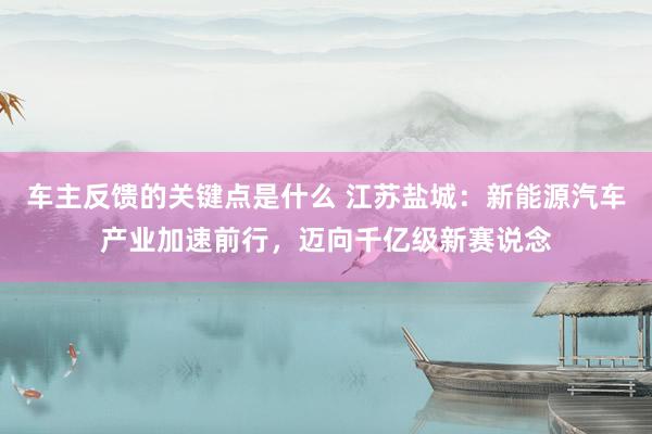 车主反馈的关键点是什么 江苏盐城：新能源汽车产业加速前行，迈向千亿级新赛说念