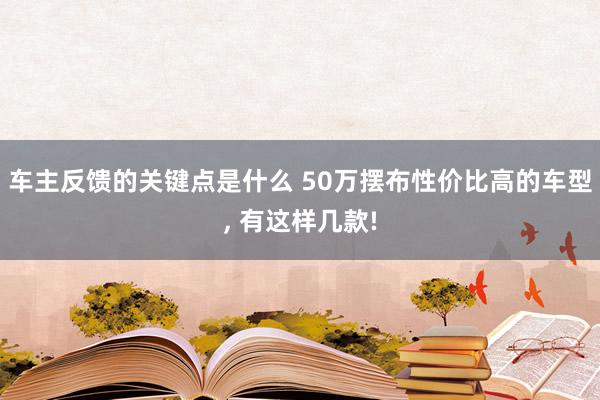 车主反馈的关键点是什么 50万摆布性价比高的车型, 有这样几