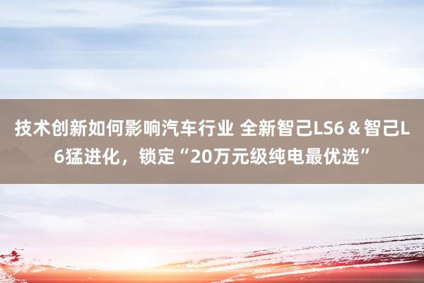 技术创新如何影响汽车行业 全新智己LS6＆智己L6猛进化，锁定“20万元级纯电最优选”