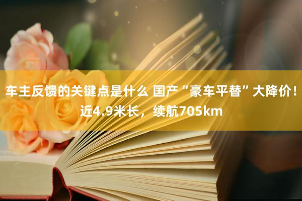 车主反馈的关键点是什么 国产“豪车平替”大降价！近4.9米长，续航705km