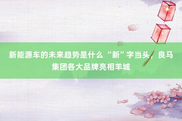 新能源车的未来趋势是什么 “新”字当头，良马集团各大品牌亮相