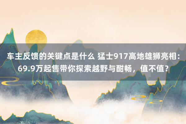 车主反馈的关键点是什么 猛士917高地雄狮亮相：69.9万起