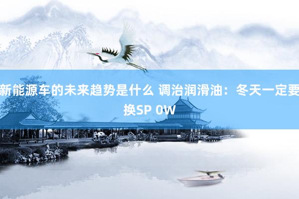 新能源车的未来趋势是什么 调治润滑油：冬天一定要换SP 0W