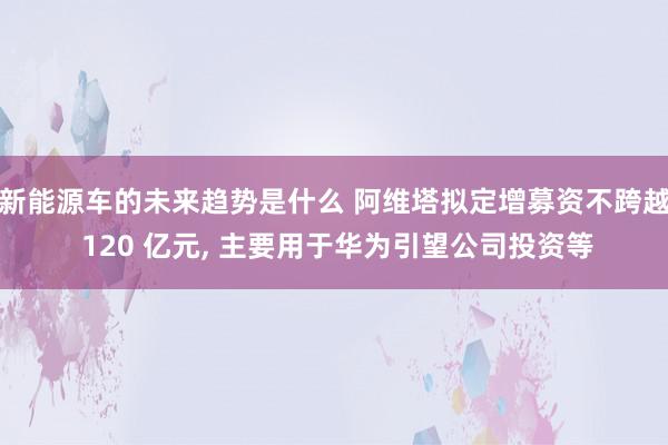 新能源车的未来趋势是什么 阿维塔拟定增募资不跨越 120 亿