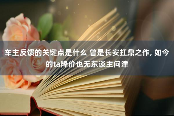 车主反馈的关键点是什么 曾是长安扛鼎之作, 如今的ta降价也无东谈主问津