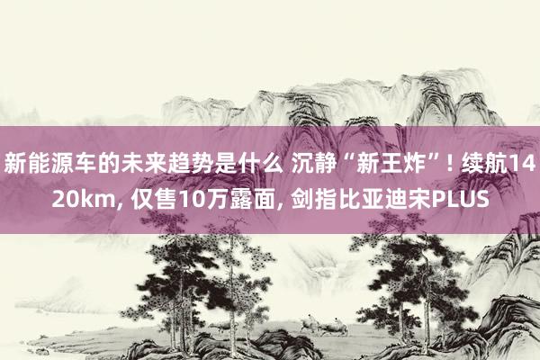 新能源车的未来趋势是什么 沉静“新王炸”! 续航1420km, 仅售10万露面, 剑指比亚迪宋PLUS